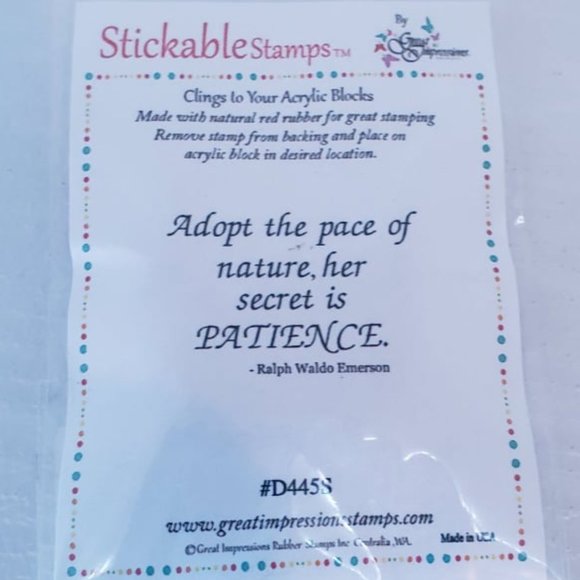 PATIENCE Self-Mounting Rubber Stamp VARIETY - Picture 1 of 14
